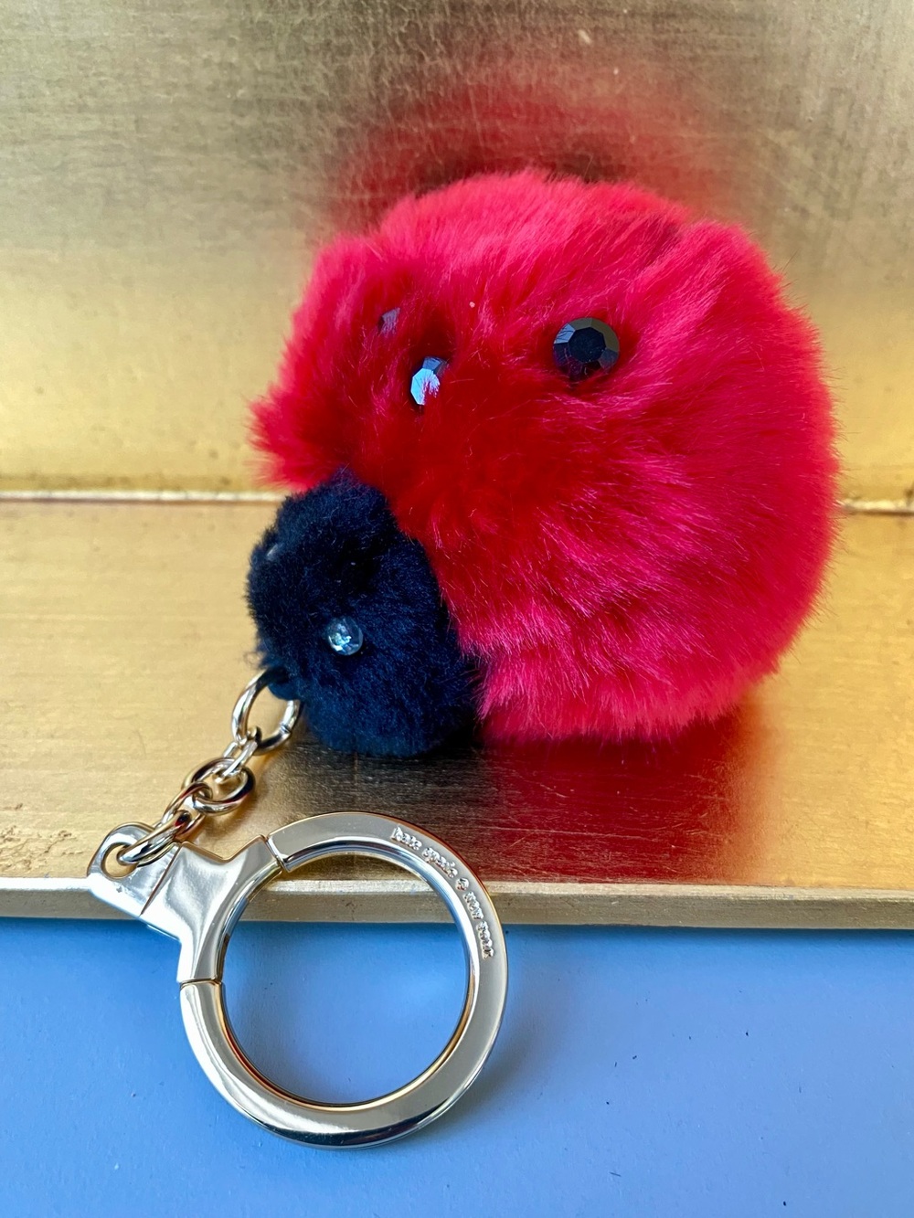 Cute Kate Spade New York Bag Charm. Ladybug Pom Pom
